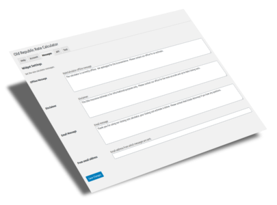 Rate Calculator Settings